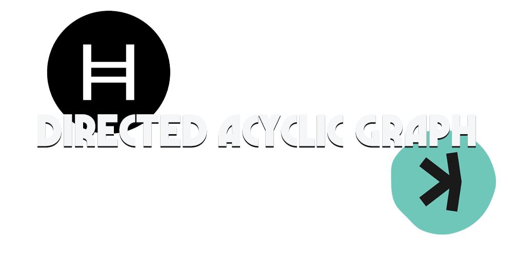 Directed Acyclic Graph cover is made by cryptoforold and using hedera and kaspa logo